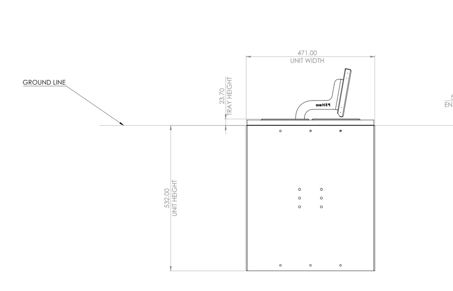 Eco-Vanishing Tile Lid Cavity Storage - Under Ground, Full 316 Stainless steel