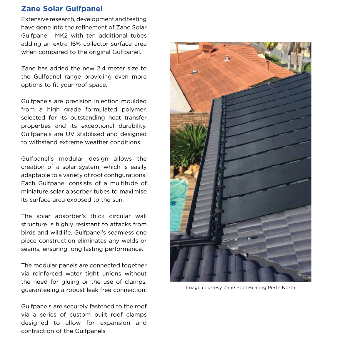 Zane Gulfpanel Rigid Pool Solar