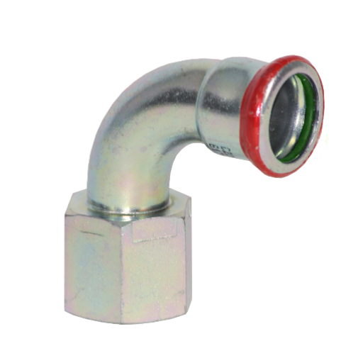 EUROPRESS Carbon Steel BSP 90° Female Elbow - Viton Seal