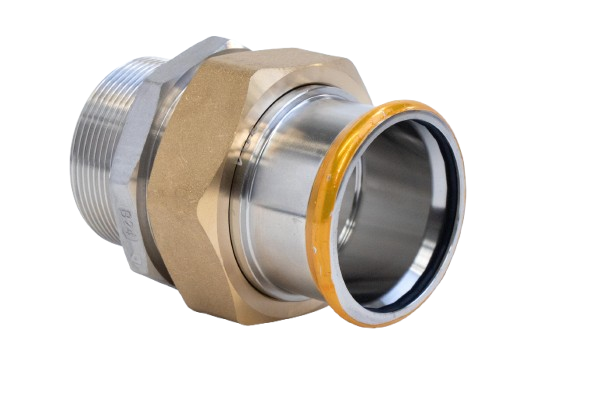 EUROPRESS 304L Stainless Steel BSP Male Adaptor Union Brass Nut