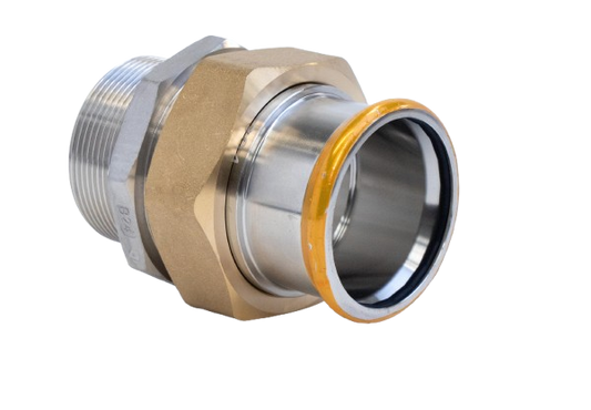 EUROPRESS 304L Stainless Steel BSP Male Adaptor Union Brass Nut