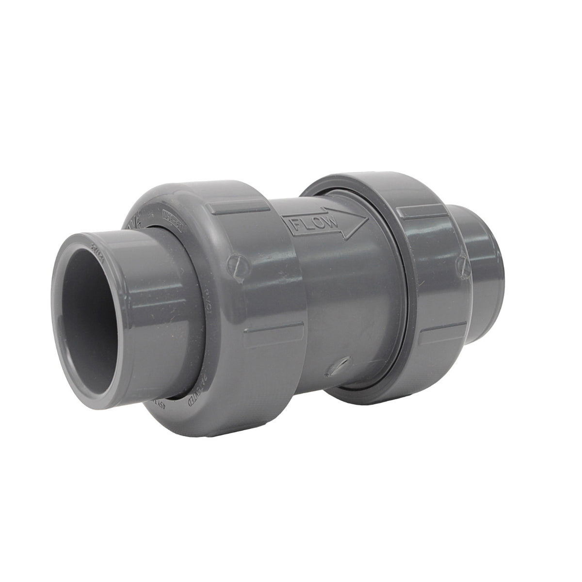 Sch80 PVC TU 2000 Industrial Ball Check Valve SOC PVC FKM