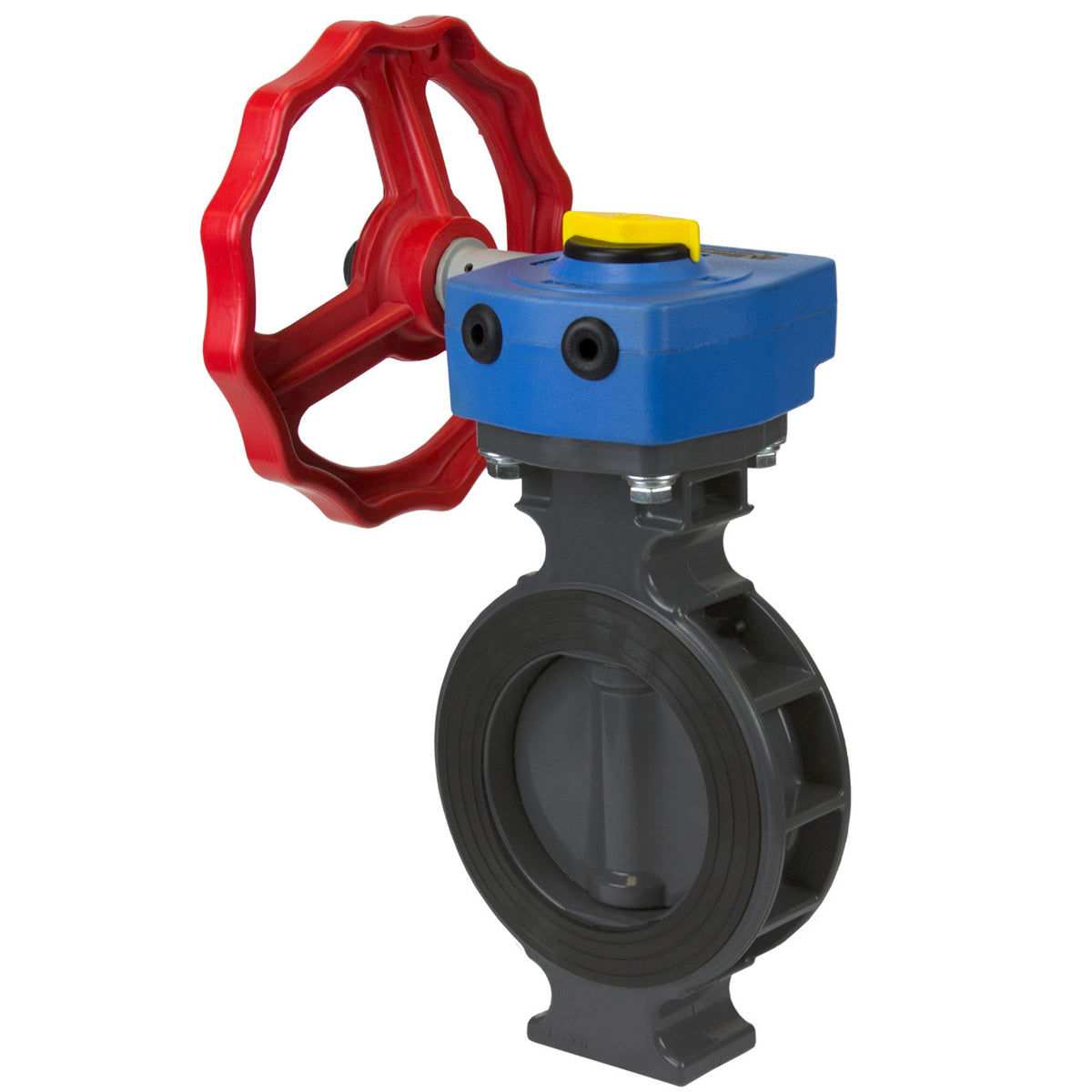 Sch80 PVC Wafer Butterfly Valve Gear Operator - EPDM