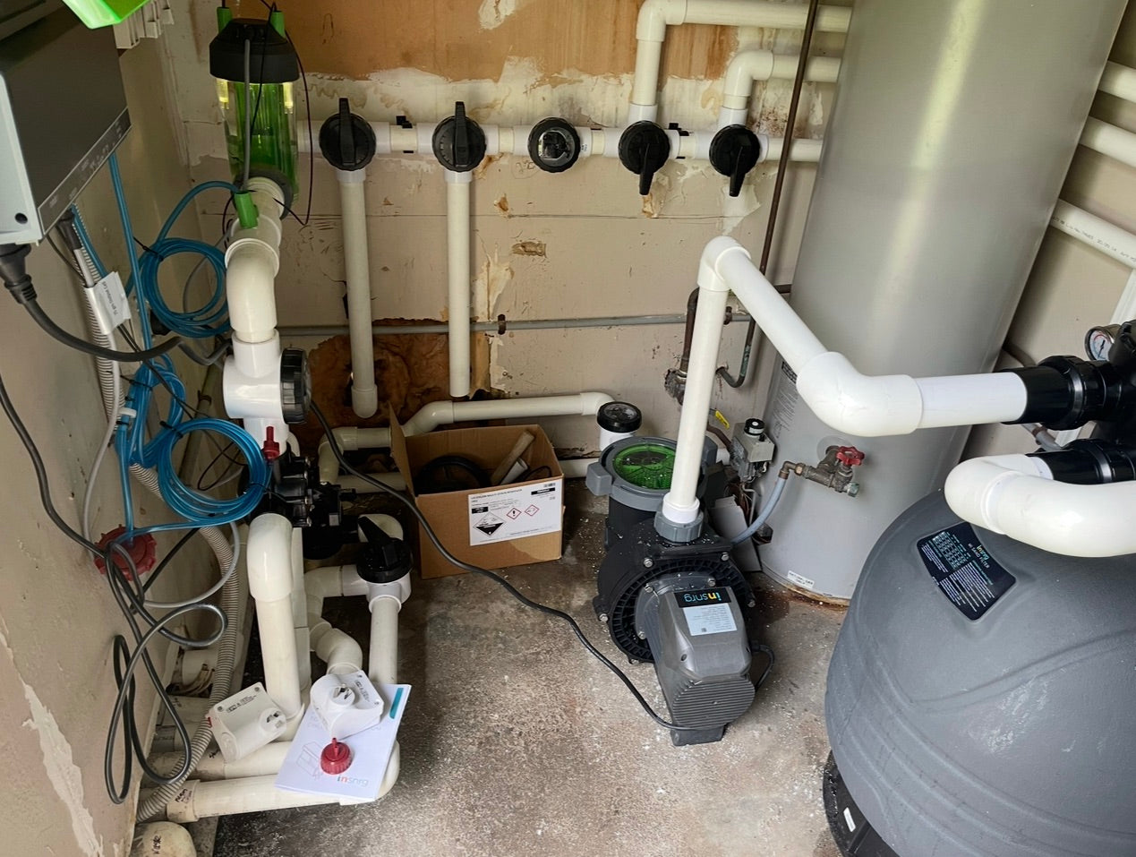 Service, Pool Pump Shed Re plumbing Kit, automation and pool heating specialists - Auckland region