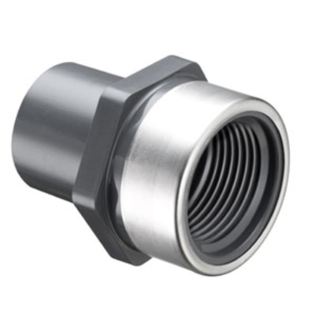 Sch80 PVC Faucet Adaptor SS Reinforced SPG NPT