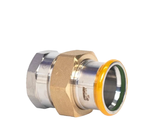 EUROPRESS 304L Stainless Steel BSP Female Adaptor Union Brass Nut Viton Seal with Washer