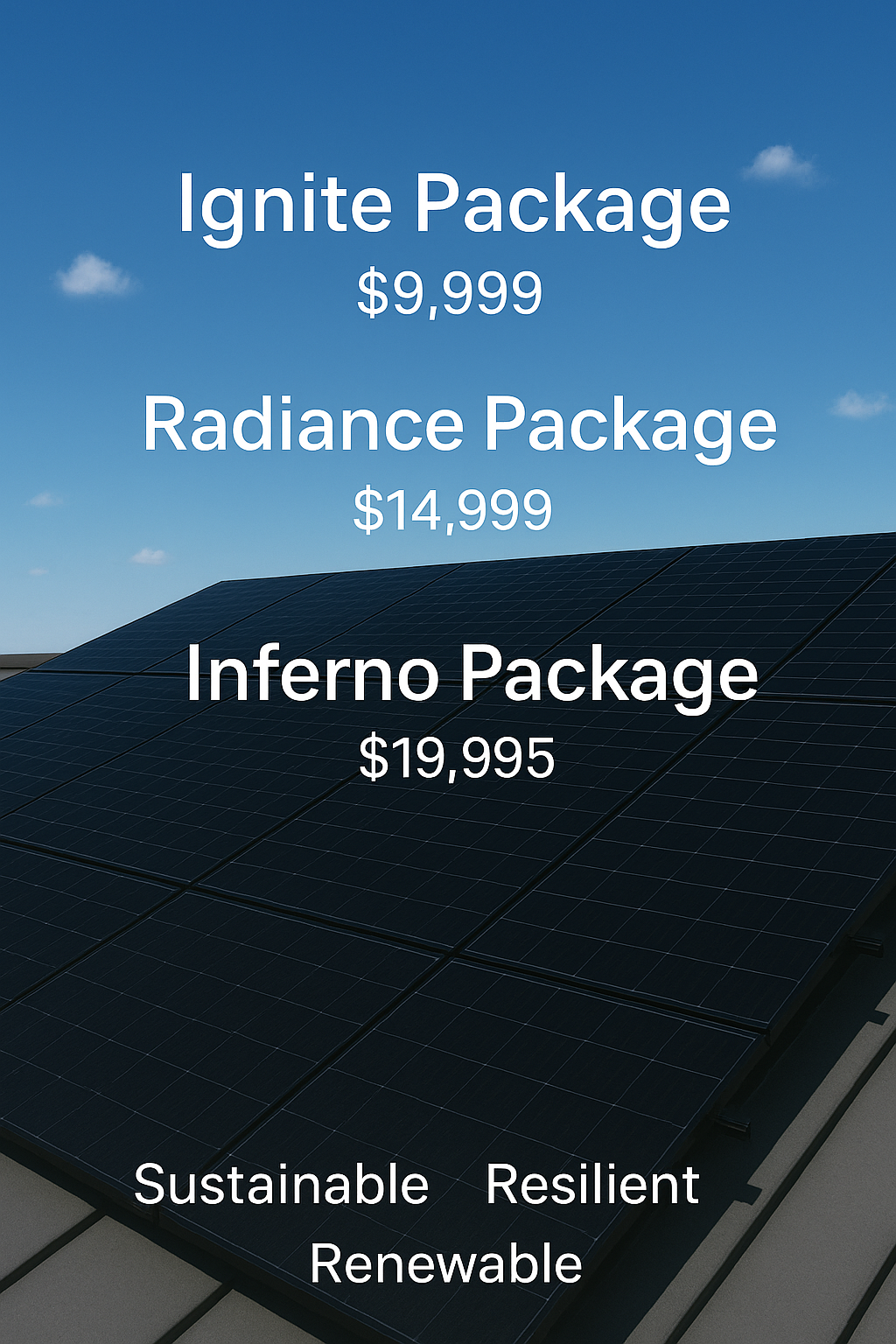 The Sunlayer Radiance Package Plus PSH PV Solar System from $14,999 bundle