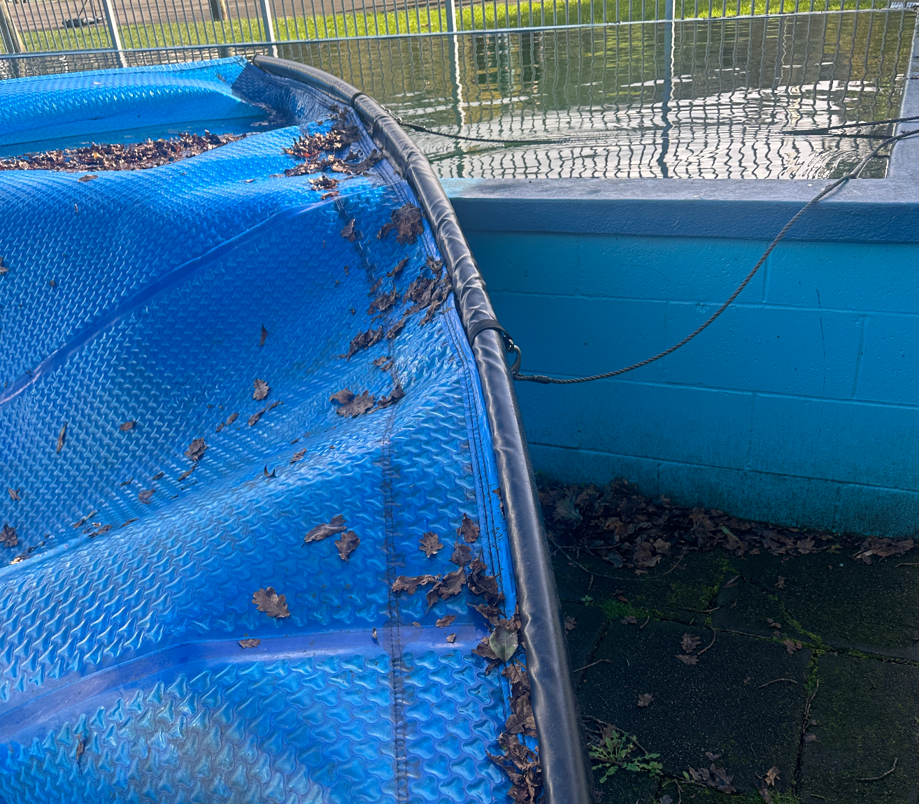 Pool cover and roller repair