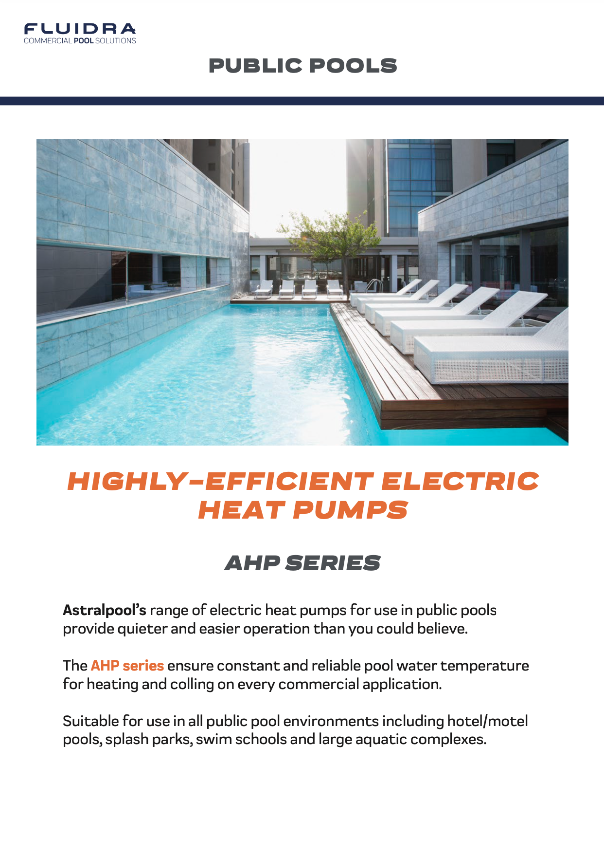 Astral Pool commercial 58KW Heat Pump