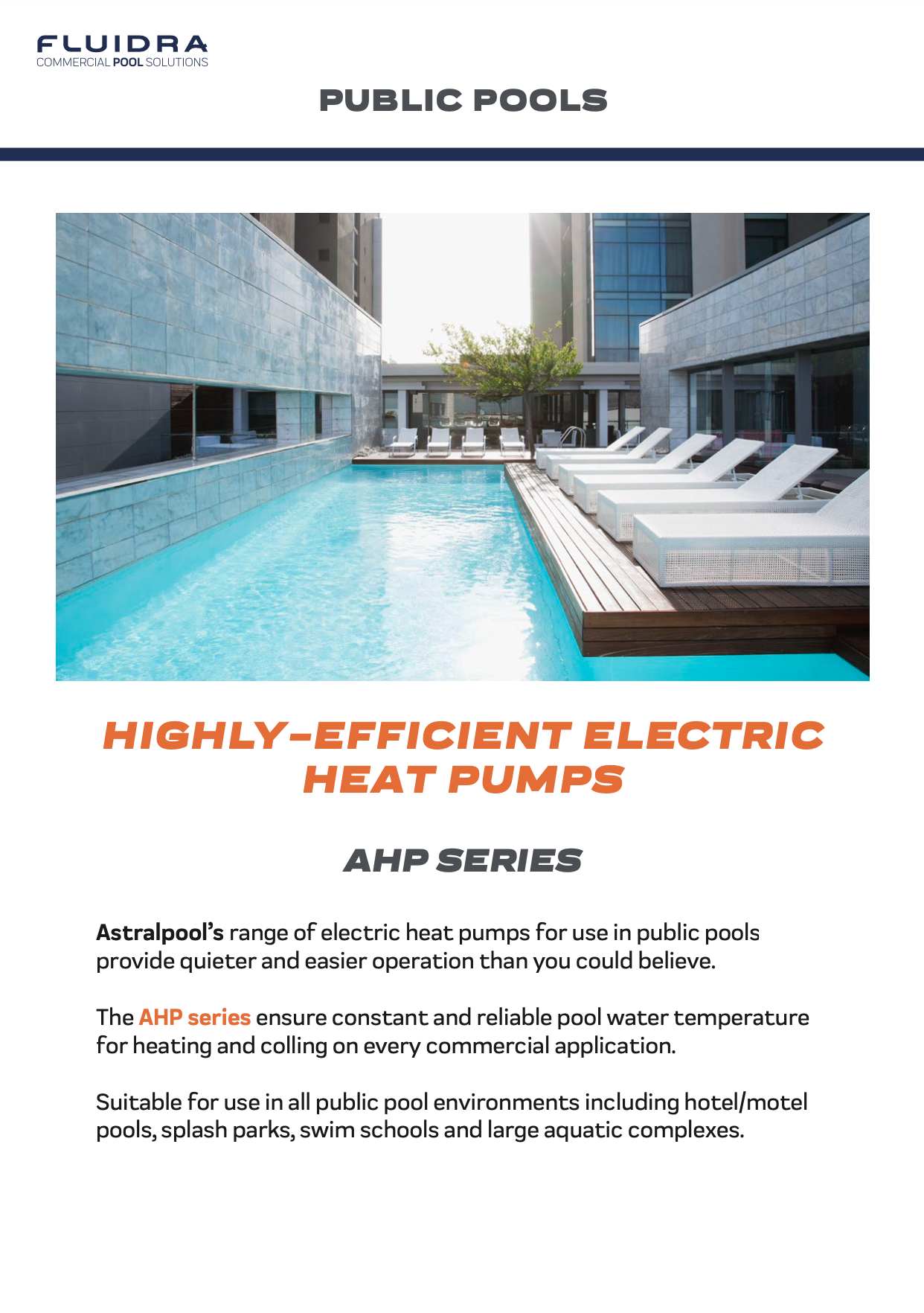 Astral Pool commercial 145KW Heat Pump