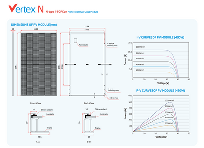 Trina 435W Bifacial Vertex S+ - TSM-435NEG9RC.27