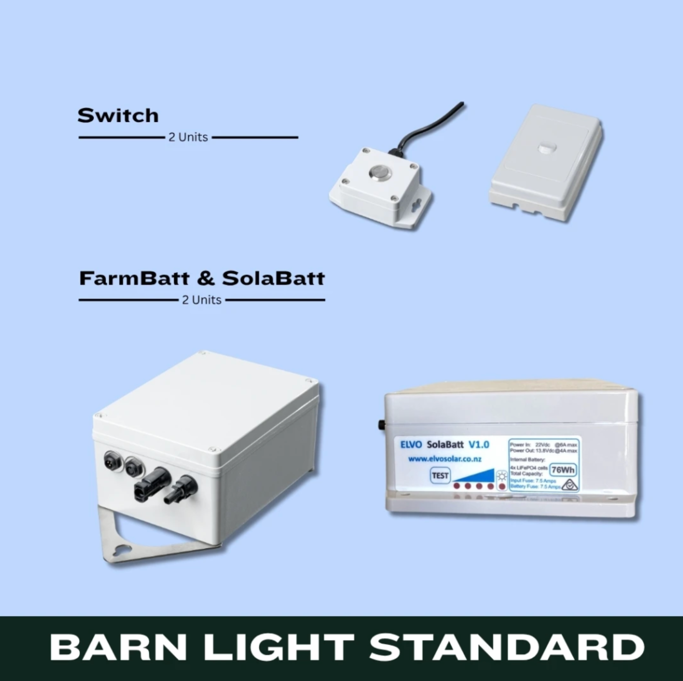 Barn Light Standard 1 X 10w & 1 Task Light