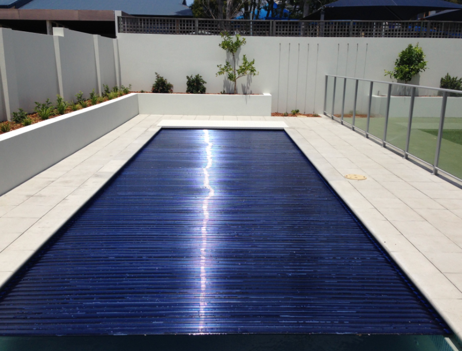 PSH ABOVE GROUND ROLLER - AUTOMATIC SLAT POOL COVER - Rigid Slat Covers
