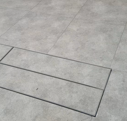 Eco-Vanishing Cavity Storage - Tiles lid, Under Ground, 316 Stainless steel and aluminium blend units