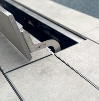 Eco-Vanishing Cavity Storage - Tiles lid, Under Ground, 316 Stainless steel and aluminium blend units