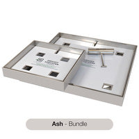HSsP342/206-20AS HIDE SS/POLYMER SKIMMER LID & ACCESS COVER BUNDLE 15-22mm ASH