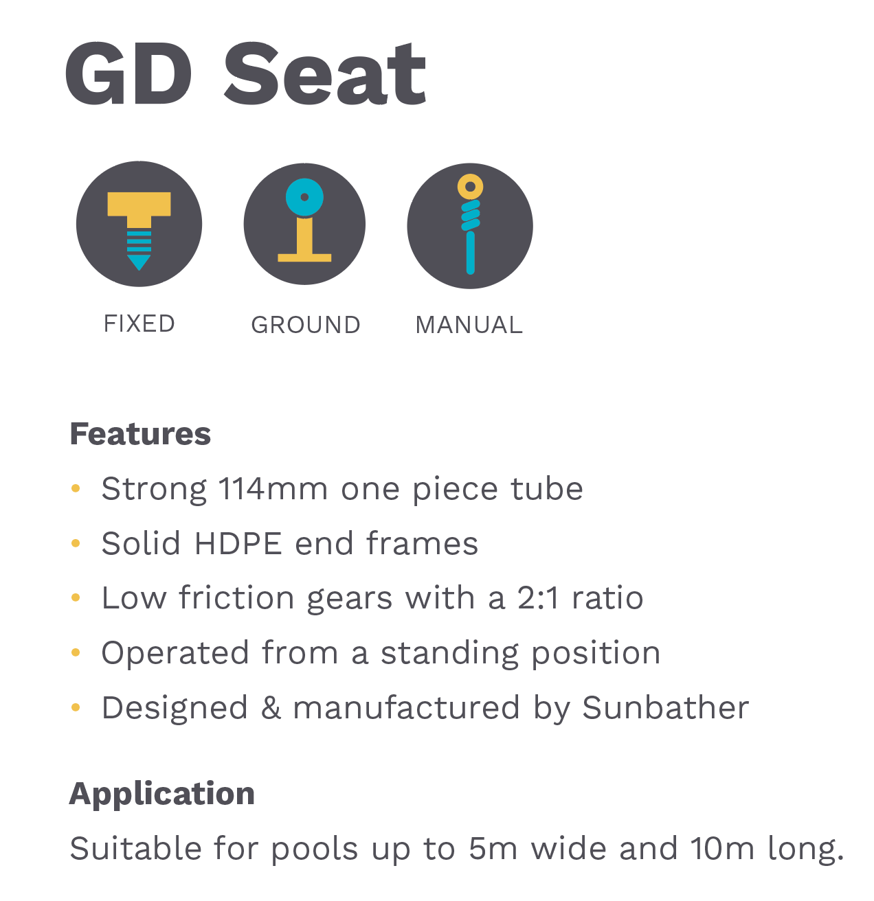 Sunbather 114 GDSR Seat Roller 300340